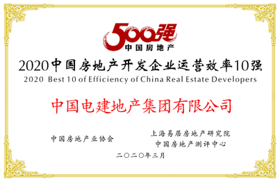 中國電建地產集團榮膺“2020中國房地產開發企業500強”，打造綜合開發與工程建設新標桿